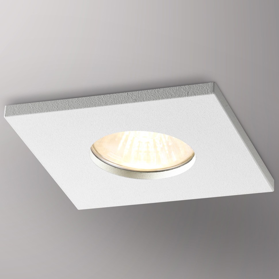 370804 NOVOTECH AQUA Белый встраиваемый влагозащищенный светильник GU10, квадрат 85*85мм