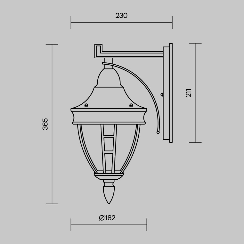 O027WL-01B Maytoni Уличный настенный фонарь Rivoli, черный