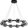 A2471LM-20BK ARTE LAMP подвесная светодиодная люстра Markab 60W, 4000K, черный, дымчатый, 85см диаметр