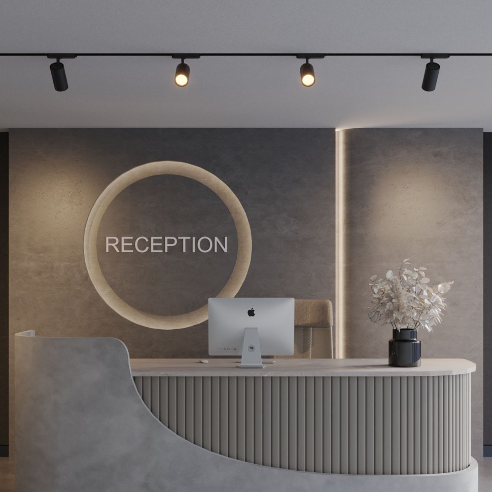 359580 NOVOTECH PORT Черный трехфазный трековый светодиодный светильник HELIX, IP20, LED 35W, 4000K, 220-240V