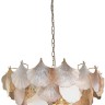 OML-52603-12 Omnilux подвесная люстра Casanuova, матовое золото, стекло/керамика, белый/прозрачный/золото/янтарный, диаметр 77см, E14*12*60W