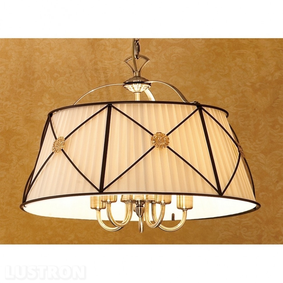 CL409151 CITILUX подвесная люстра Дрезден 5 ламп, диаметр 52см, бежевый