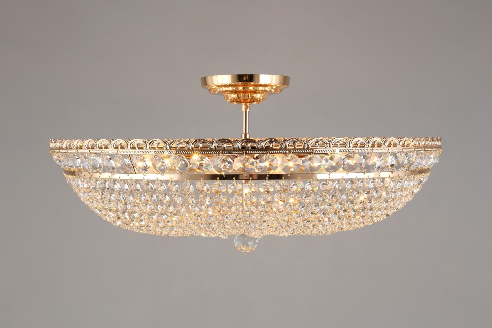 APL.758.17.12 APLOYT потолочная люстра Viga, хрусталь, золото, E14*12*40W, 65см