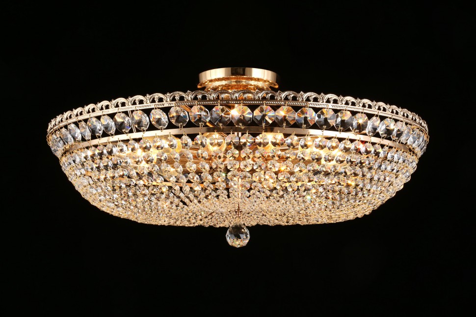 APL.758.17.12 APLOYT потолочная люстра Viga, хрусталь, золото, E14*12*40W, 65см