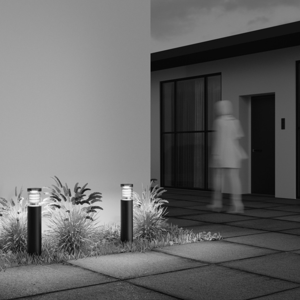 O439FL-L12GF3K Maytoni Spir наземный уличный светодиодный светильник, графит, 65см, 12W, 3000K, IP54