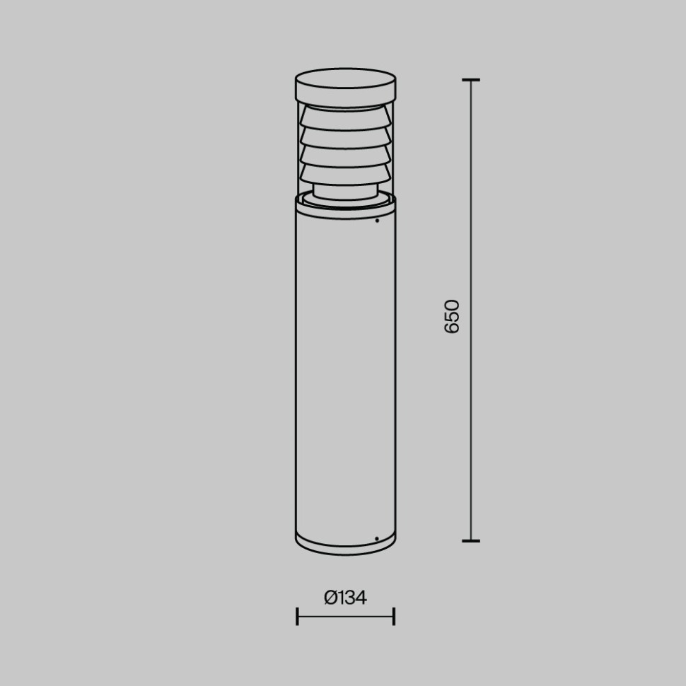 O439FL-L12GF3K Maytoni Spir наземный уличный светодиодный светильник, графит, 65см, 12W, 3000K, IP54