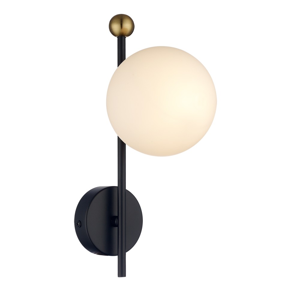 6581/1W LUMION Светильник настенный MELODY, черный, золотой