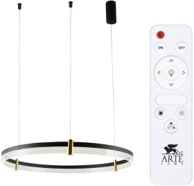 A2183SP-1BK ARTE LAMP подвесная люстра кольцо Mercury с пультом 76W, 60см диаметр