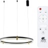 A2183SP-1BK ARTE LAMP подвесная люстра кольцо Mercury с пультом 76W, 60см диаметр