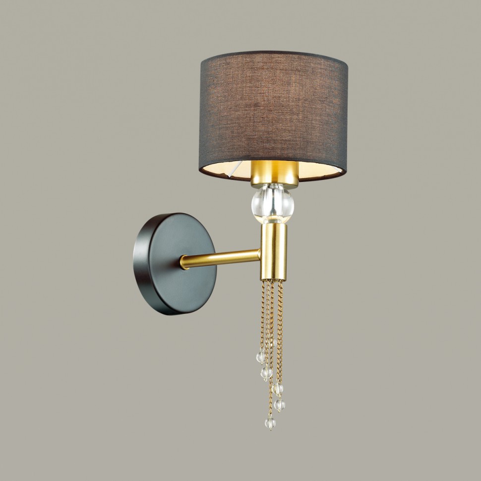 4516/1W Lumion Neoclassi бра с черным плафоном Santiago