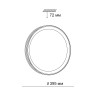 3049/DL SONEX SHINY Настенно-потолочный влагозащищенный светильник с пультом IP43, 48W, 395мм диаметр