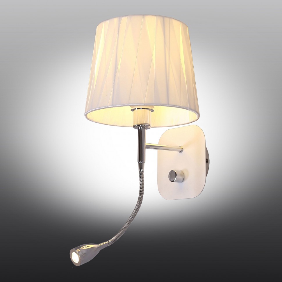 OML-62501-02 OMNILUX Correto белое бра с LED подсветкой и выключателем