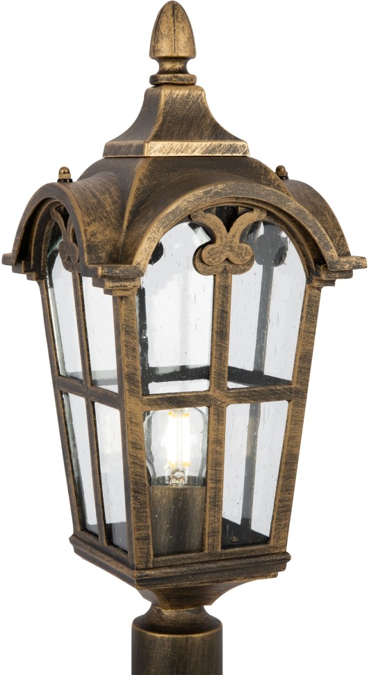 O413FL-01GB1 MAYTONI уличный светильник столб Albion, черный, золото, 115см