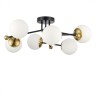 6581/6C LUMION Потолочная люстра MELODY, черный, золотой, шарики 120мм, E14*6*40W