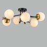 6581/6C LUMION Потолочная люстра MELODY, черный, золотой, шарики 120мм, E14*6*40W