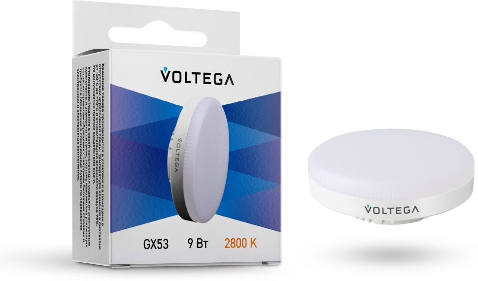 7772 VOLTEGA Simple светодиодная лампа GX53, 9W, 2800K