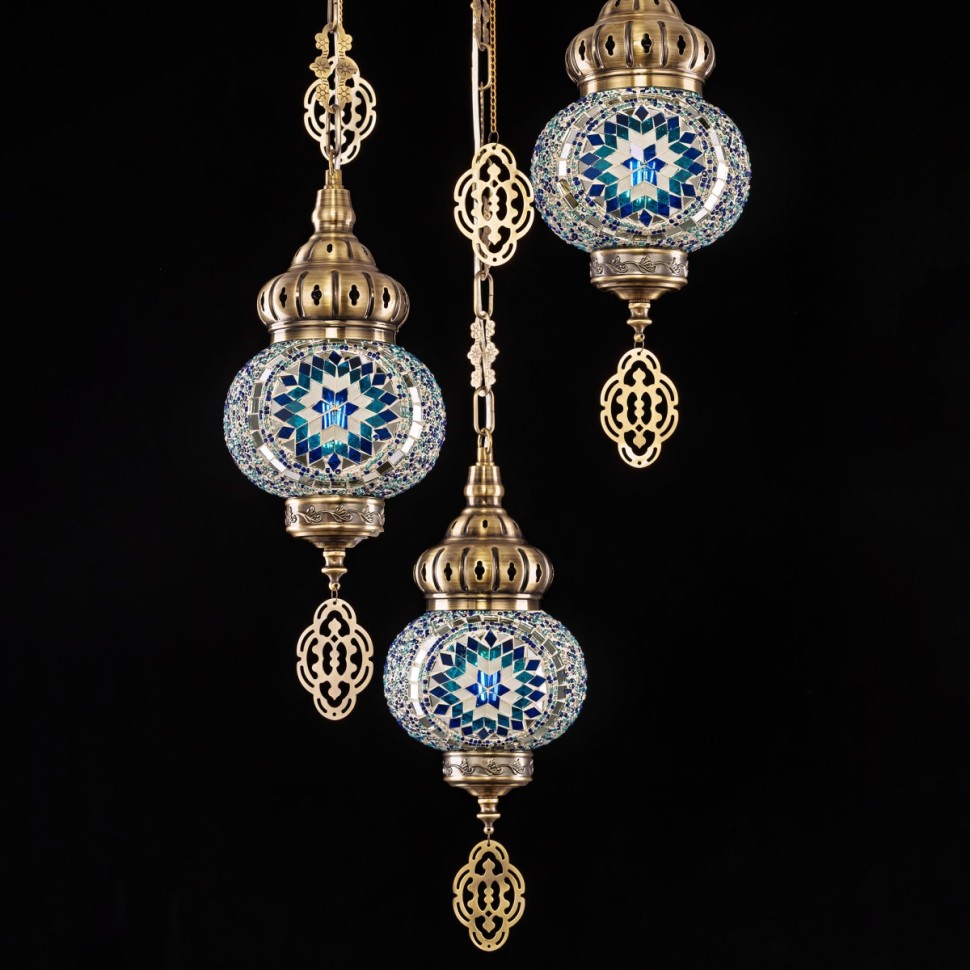 CL419136 CITILUX Каир разноцветный светильник подвесной в арабском стиле, E27*3*75W