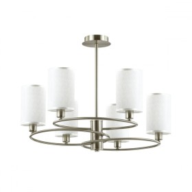 4431/6C LUMION NEOCLASSI Люстра потолочная AVERY, никель, белый, E14*6*40W