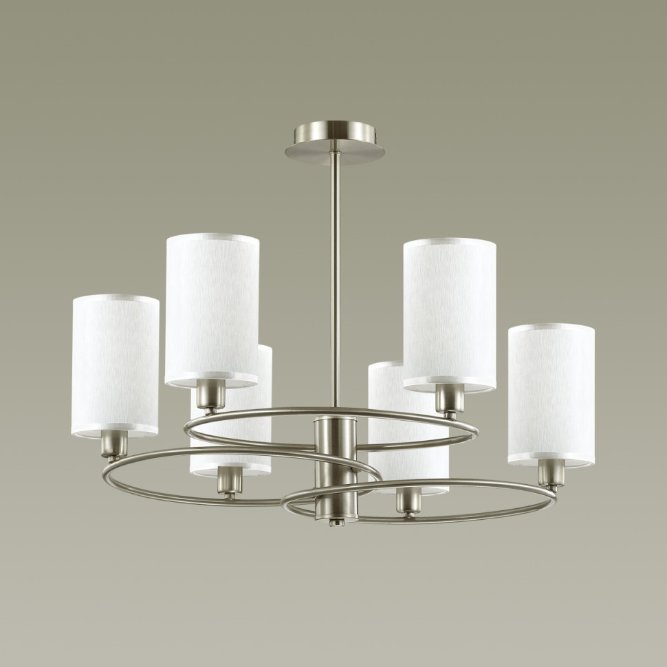 4431/6C LUMION NEOCLASSI Люстра потолочная AVERY, никель, белый, E14*6*40W