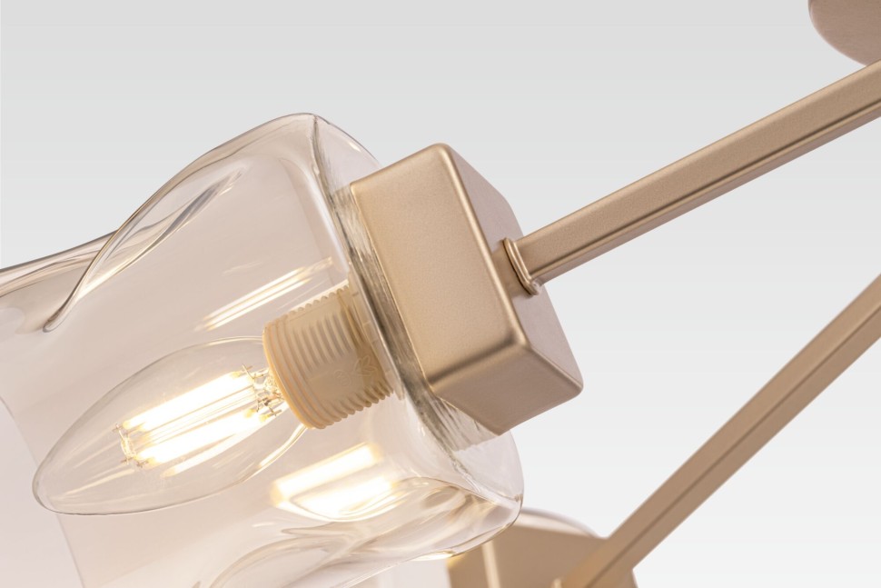 FR5095CL-04G FREYA потолочная люстра Isabella, E14*4*40W, матовое золото