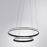 A2198SP-2BK ARTE LAMP подвесная светодиодная люстра 2 кольца Meridiana с пультом, 70W, 3000-6000K, 60-40см диаметр, черная