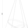 A2198SP-2BK ARTE LAMP подвесная светодиодная люстра 2 кольца Meridiana с пультом, 70W, 3000-6000K, 60-40см диаметр, черная
