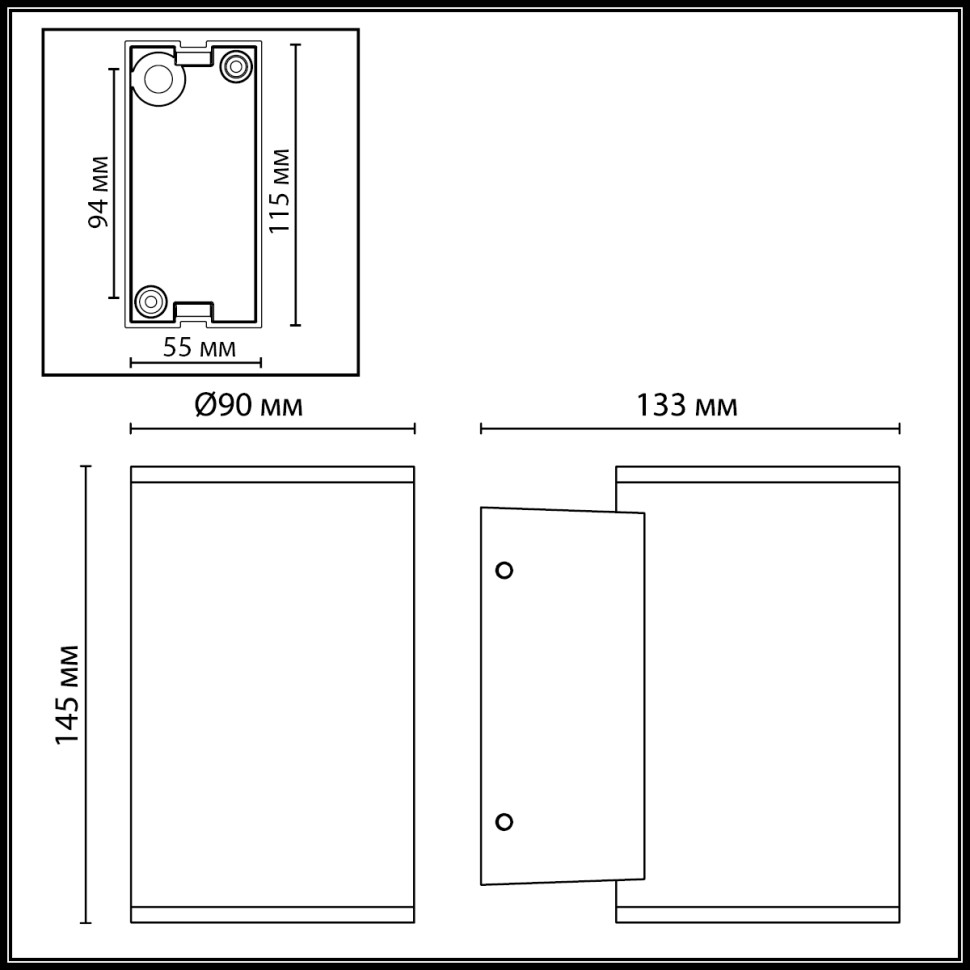 7142/12WL ODEON LIGHT NATURE черная светодиодная архитектурная подсветка LONG, металл, IP65, 12W, угол рассеивания 60°, 3000K, 626Lm