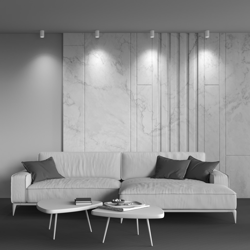 C029CL-01-S-W Maytoni Technical Белый потолочный светильник Zoom влагозащищенный IP65, GU10*1*50W