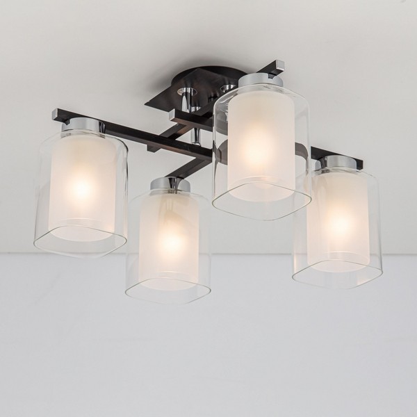 CL111141 Citilux Потолочная люстра Диез, черный, хром, E27*4*75W