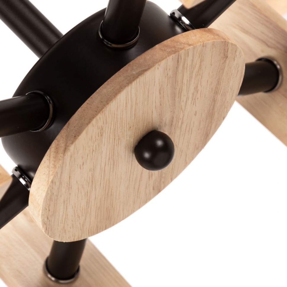 A8030PL-6BK ARTE LAMP потолочная люстра Brussels, дерево, черная