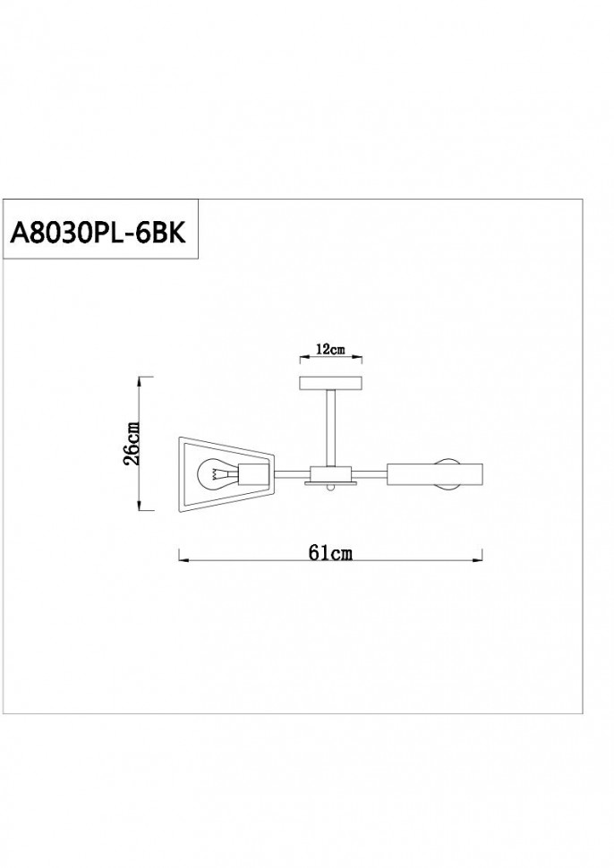 A8030PL-6BK ARTE LAMP потолочная люстра Brussels, дерево, черная