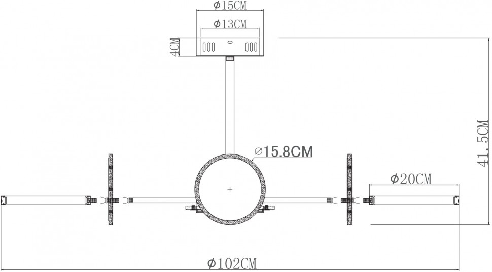 A1363PL-8PB Arte Lamp потолочная LED люстра на штанге Sienna, с пультом, 80W