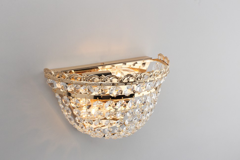 APL.758.11.02 APLOYT бра Viga, хрусталь, золото, E14*2*40W