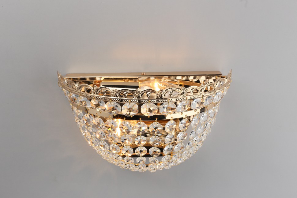 APL.758.11.02 APLOYT бра Viga, хрусталь, золото, E14*2*40W