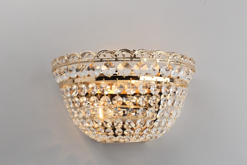 APL.758.11.02 APLOYT бра Viga, хрусталь, золото, E14*2*40W