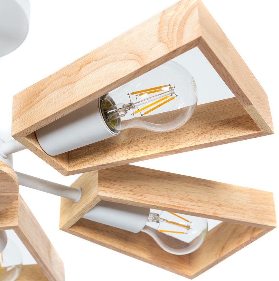 A8030PL-6WH ARTE LAMP потолочная люстра Brussels, дерево, белая