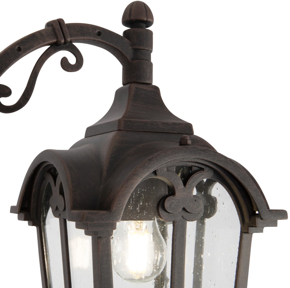 O413FL-03BZ MAYTONI уличный фонарный столб Albion, черный, коричневый, 205см, E27*3*60W