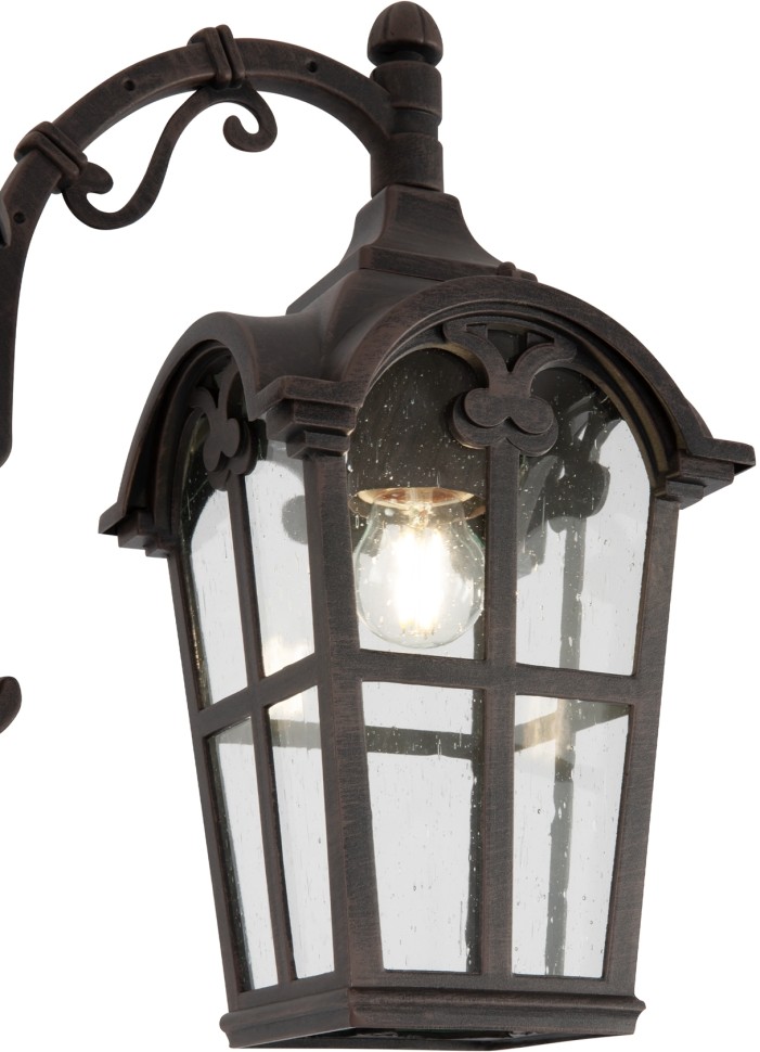 O413FL-03BZ MAYTONI уличный фонарный столб Albion, черный, коричневый, 205см, E27*3*60W