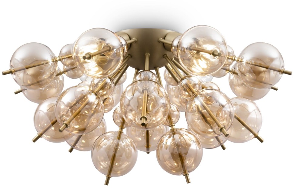 MOD133CL-04BS MAYTONI потолочная люстра Bolla, E27*4*60W, латунь, янтарный