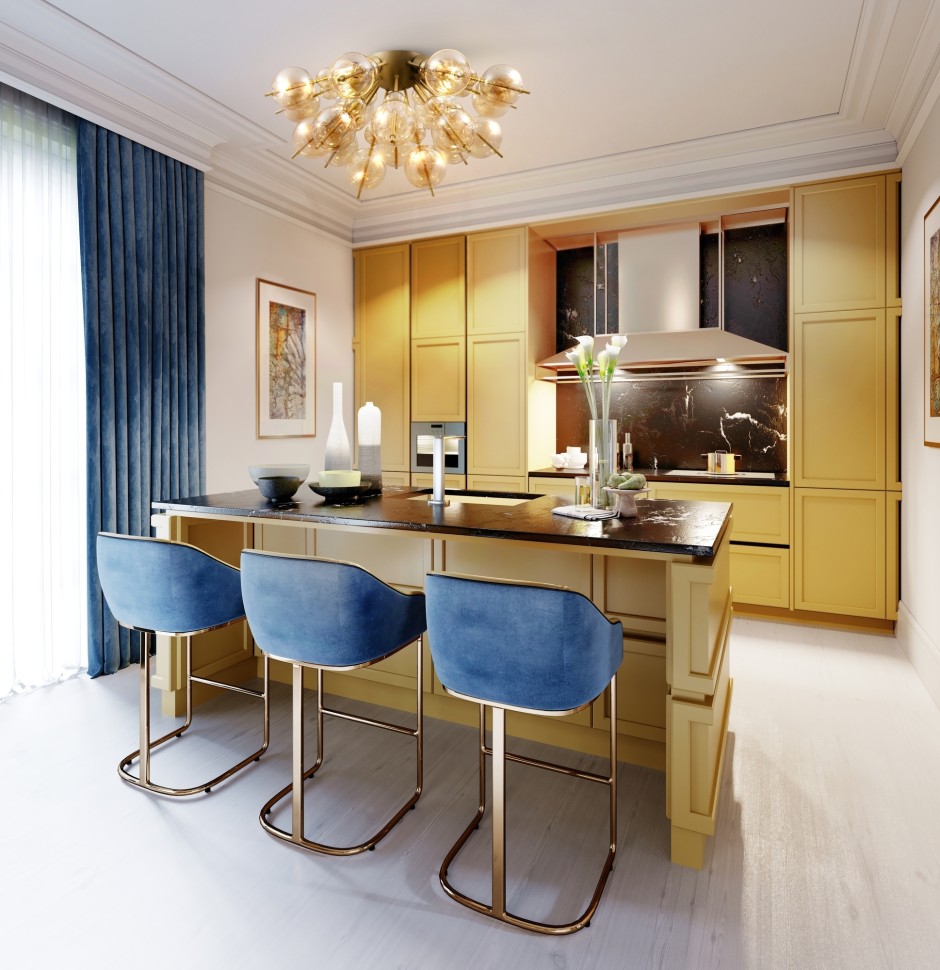 MOD133CL-04BS MAYTONI потолочная люстра Bolla, E27*4*60W, латунь, янтарный