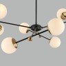 6581/8 LUMION Потолочная люстра на штанге MELODY, черный, золотой, шарики 120мм, E14*8*40W