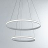 A2198SP-2WH ARTE LAMP подвесная светодиодная люстра 2 кольца Meridiana с пультом, 70W, 3000-6000K, 60-40см диаметр, белая