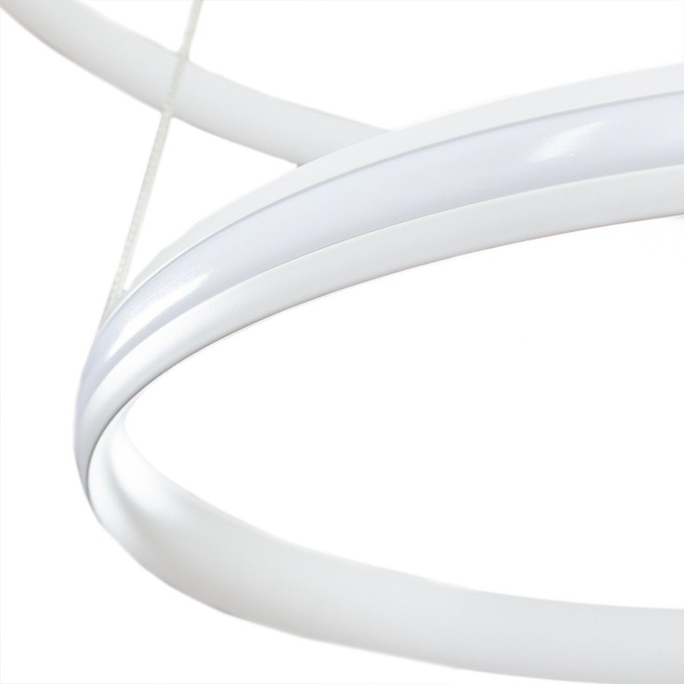 A2198SP-2WH ARTE LAMP подвесная светодиодная люстра 2 кольца Meridiana с пультом, 70W, 3000-6000K, 60-40см диаметр, белая