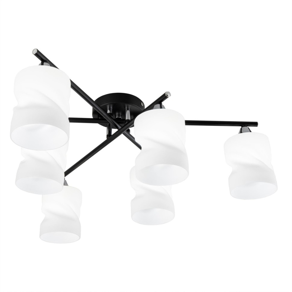 CL132165 Citilux Люстра потолочная Нильс, черный, хром, E27*6*60W