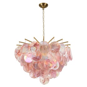 10492/800 Pink LOFT IT подвесная люстра Lolly, золото/розовый, E14*10*40W, 80см диаметр