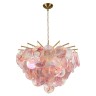 10492/800 Pink LOFT IT подвесная люстра Lolly, золото/розовый, E14*10*40W, 80см диаметр