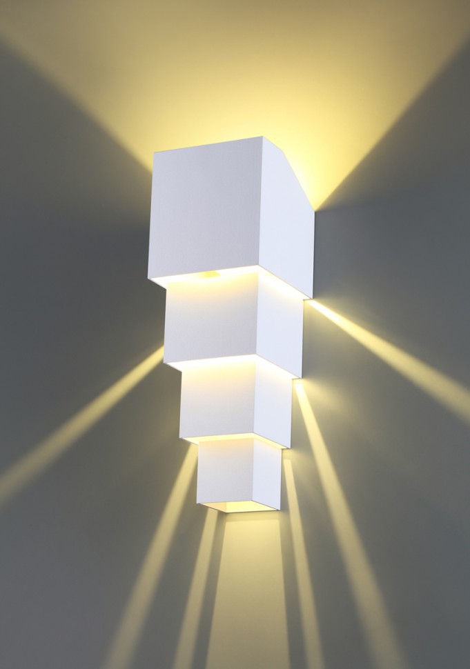 358005 NOVOTECH Белая светодиодная архитектурная подсветка STREET KAIMAS 2*5W, IP54, 3000K, 700Lm, 35см высота