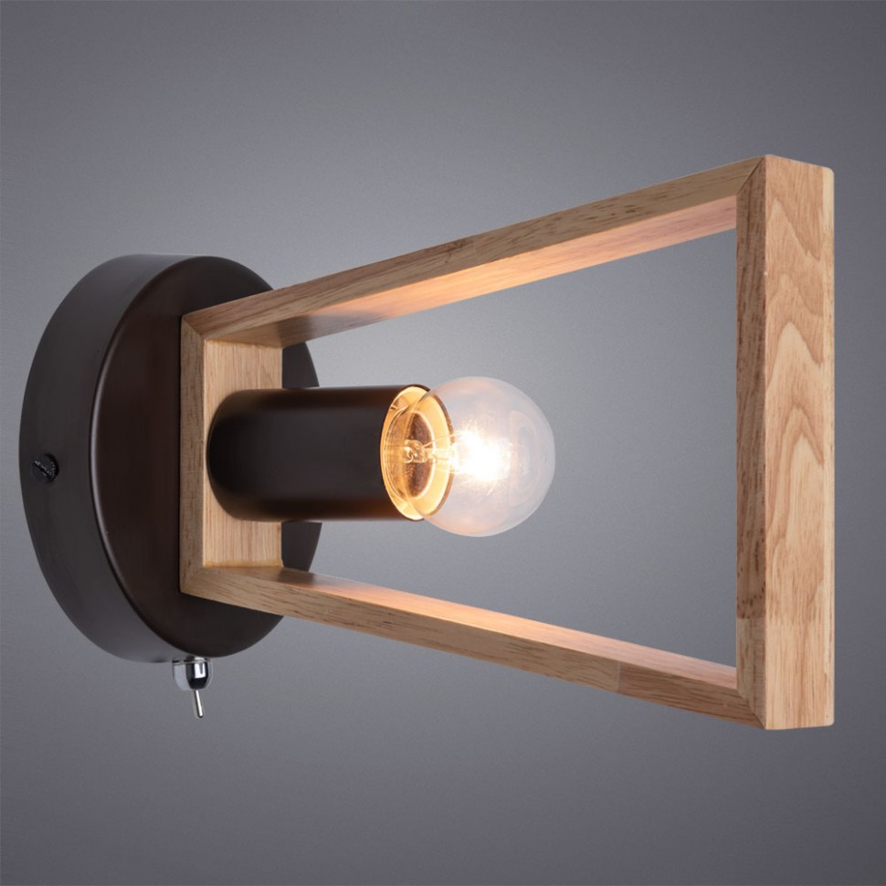 A8030AP-1BK ARTE LAMP Бра с выключателем Brussels, дерево, черное