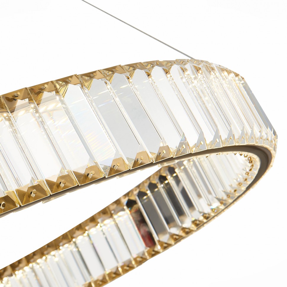 SL1622.363.01 ST-Luce подвесная светодиодная хрустальная люстра Tivoli кольцо, 60см, 40W