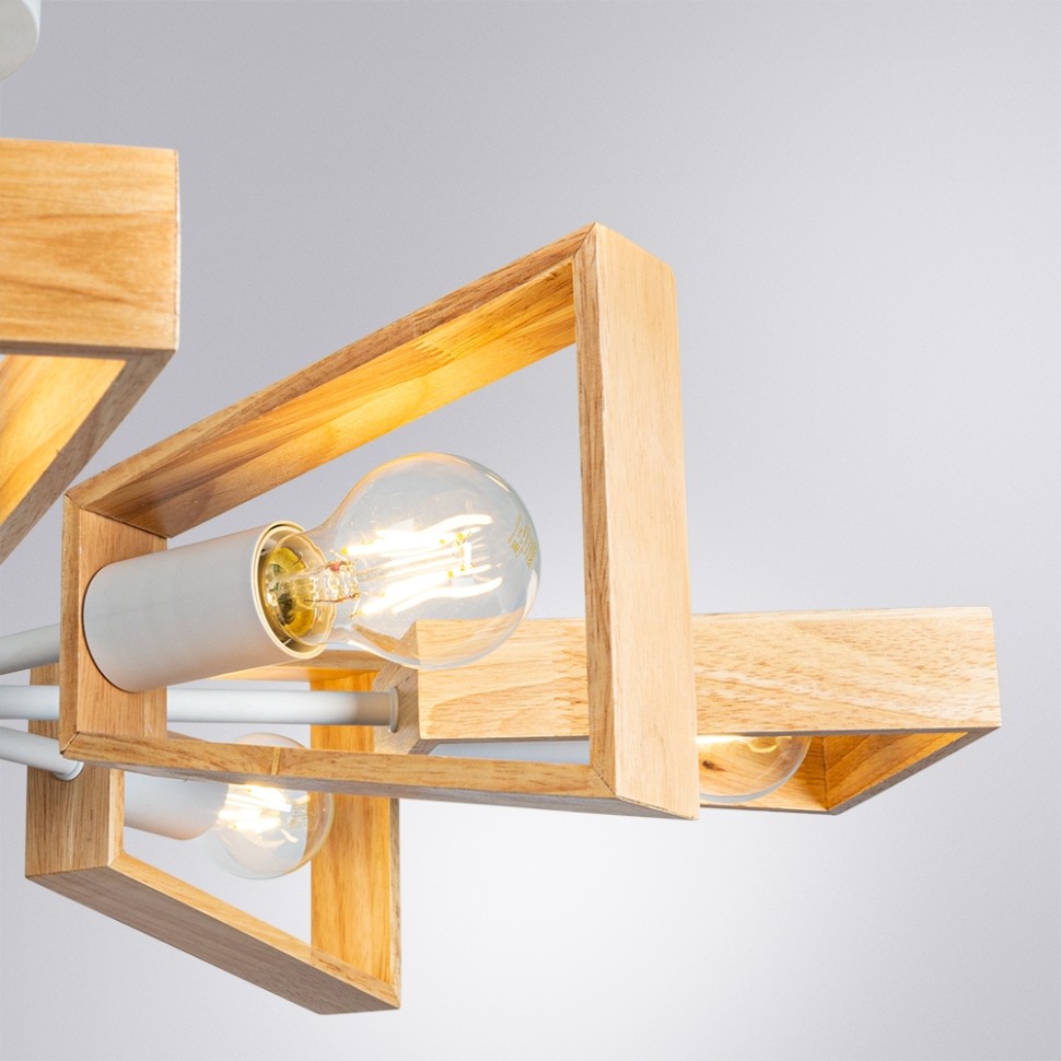 A8030PL-8WH ARTE LAMP потолочная люстра Brussels, дерево, белая